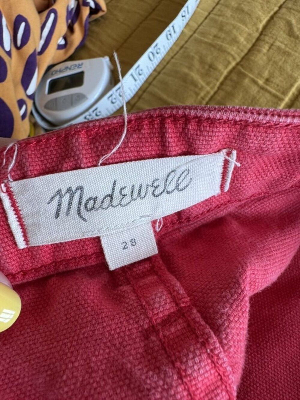 Madewell Emmett Wide Leg Crop Pants Coral Sz 28 - Picture 2 of 7